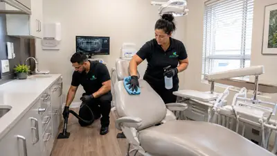 Clean dental office operatory and patient area