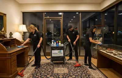 A clean, well-maintained office that protects business assets