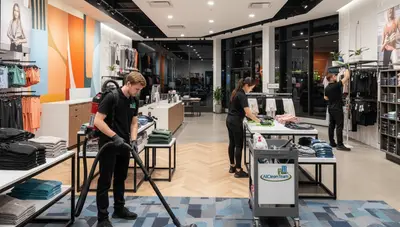 Clean retail storefront entrance and display floor