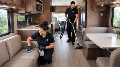 RV living quarters detailed and refreshed