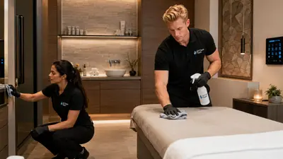 Clean, guest-ready salon and spa treatment area